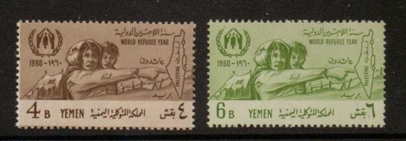 YEMEN SG124/5 1960 WORLD REFUGEE YEAR MNH