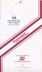Showgard Stamp Mount Size 158/264 mm - CLEAR - Pack of 5 (158x265  158 mm) STRIP