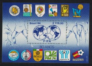 Brazil Football 80th Anniversary of FIFA MS 1984 MNH SC#1921 SG#MS2082