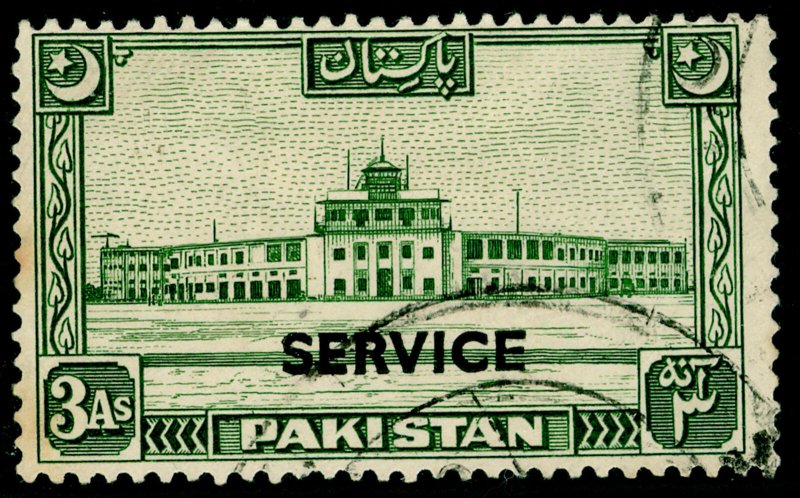 PAKISTAN SG O30, 3a green, USED. 