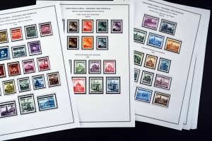 COLOR PRINTED BOHEMIA & MORAVIA 1939-1944 STAMP ALBUM PAGES (12 illustr. pages)