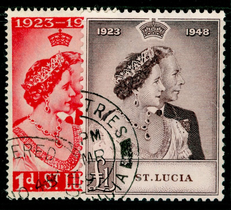 ST. LUCIA SG144-145, COMPLETE SET, VERY FINE USED. Cat £35. RSW