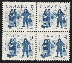 HISTORY = JEAN TALON = Canada 1962 #398 MNH BLOCK of 4