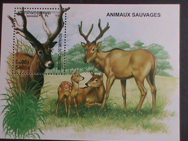 CAMBODIA -1999 SC#1916-LOVELY  DEER -MNH -S/S VERY FINE WE SHIP TO WORLD WIDE