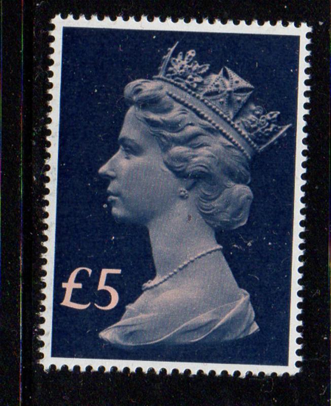 Great Britain Sc MH176 1977 £5 QE II Machin Head stamp mint NH