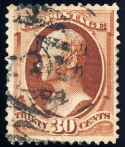 US 217 30? 1888 Alexander Hamilton orange brown F-VF used