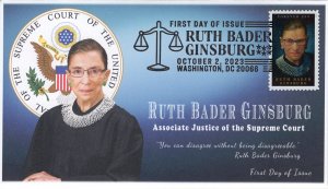 23-238, 2023, Ruth Bader Ginsburg, First Day Cover, Pictorial Postmark, Washingt