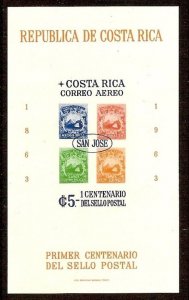 Costa Rica 1963 MNH Stamps Souvenir Sheet Scott C366b Philately 150 Years Stamps