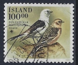 Iceland, Scott #672; 100k Two Birds, Used