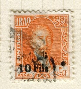 IRAQ; 1932 early Faisal surcharged issue fine used Shade of 10f. value