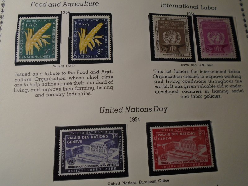 United Nations  New York  #  23-30  MNH    Year 1954