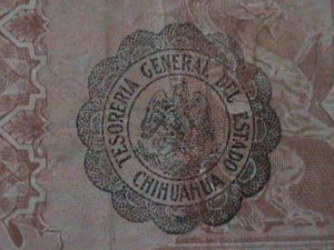 ​MEXICO-1915-CHIHUAHUA-MILITARY NOTE-$20 SLIGHLY CIR-.VF-110 YEARS OLD-LAST ONE