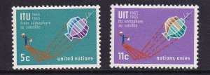 United Nations New York #141-142  MNH  1965  ITU