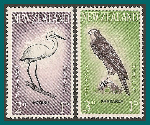 New Zealand 1961 Health, Birds, MNH #B61-B62,SG806-SG807