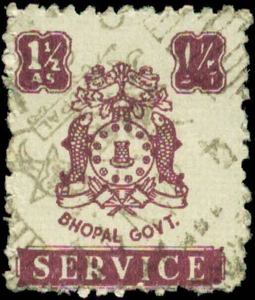 India, Feudatory States, Bhopal Scott #O50 SG #O353 Used