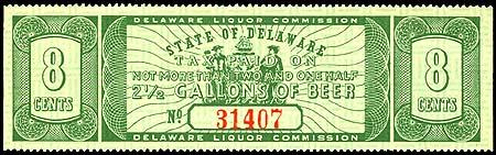 U.S. DELAWARE ST. REVS B21  Mint (ID # 27469)- L