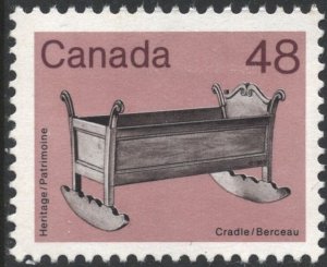 Canada SC#928 48¢ Heritage Artifacts: Cradle (1985) MNH
