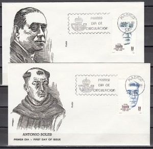 Spain, Scott cat. 2328-2329. Composer values from set. First day cover. ^