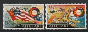 1975 Aitutaki - Sc 115-6 - MNH VF - 2 single - US & USSR