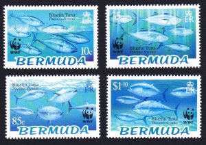 Bermuda WWF Atlantic Bluefin Tuna 4v 2004 MNH SC#884-887 SG#938-941 MI#877-880