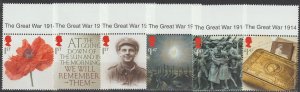 Great Britain Scott# 3312-17 SG# 3626-31 2014 QEII MNH