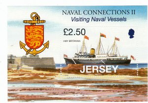 Jersey 2008,  Naval Connections Miniature Sheet unmounted Mint NHM