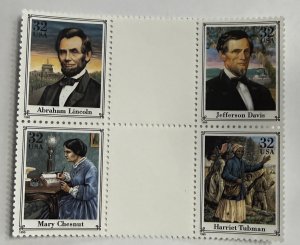 CUS 1995 32c Civil War block of 4- horizontal gutter #2975 MNH MINT