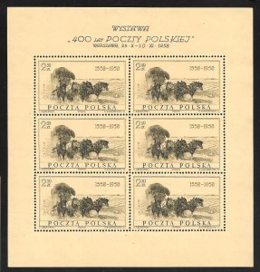 Poland 1958 - MNH - Souvenir Sheet - Scott #B29A