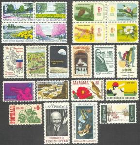 1969 US Commemoratives MNH Mounted In Used Mounts