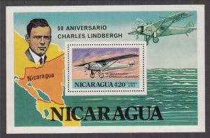 Nicaragua C930 Airplane Souvenir Sheet MNH VF