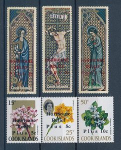 [114309] Cook Islands 1972 Art paintings Easter flora OVP Hurricane relief  MNH