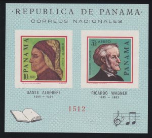 Panama  # 465Bc, Famous Men, ImPerf Souvenir Sheet, NH, 1/2 Cat,