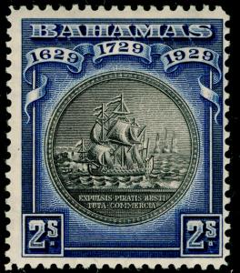 BAHAMAS SG129, 2s black & dp blue, LH MINT. Cat £18.