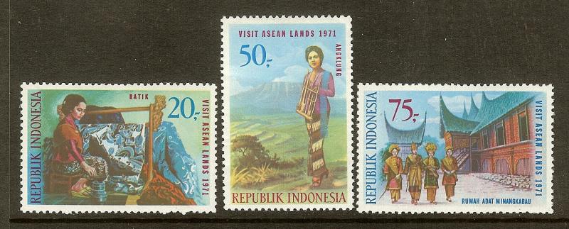 Indonesia, Scott #797-799; Visit ASEAN Lands, MNH