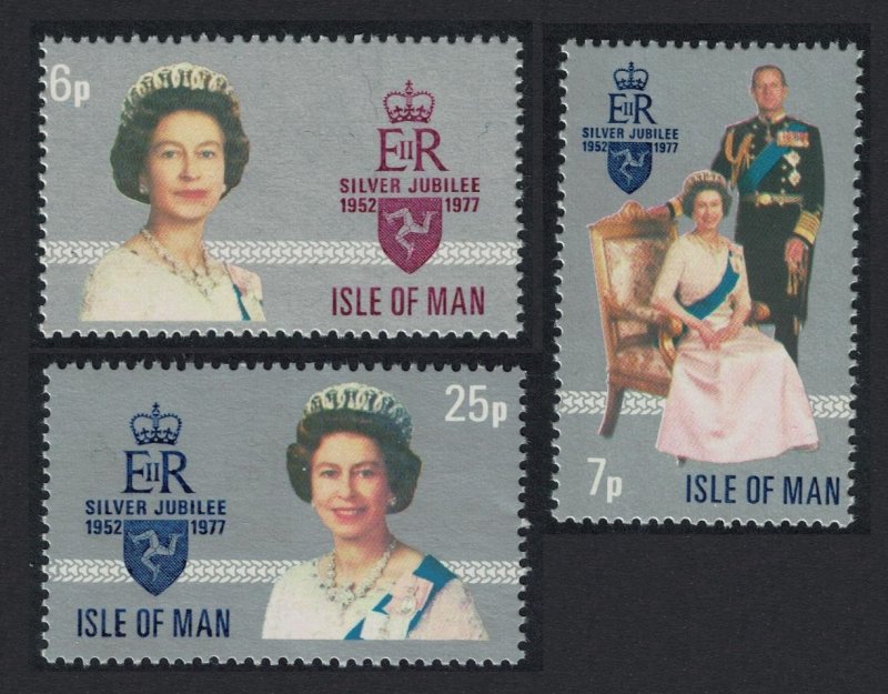 Isle of Man Royal Silver Jubilee 3v SG#94-96