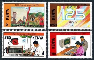 Kenya 523-526,MNH.Michel 521-524. ITU,125th Ann.1990.