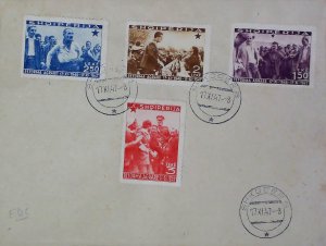 1947 Albania FDC Cover Agrarian Reform Scarce X889-