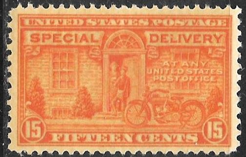 USA E16: 15c Messenger and motorcycle, single, MNH, F-VF