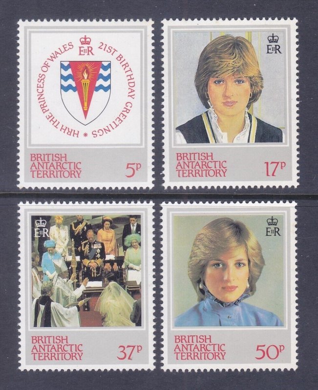 British Antarctic Territory BAT 92-95 MNH Princess Diana Set of 4 Very Fine