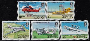 Alderney 18-22 MNH VF Alderney Airport [5893]