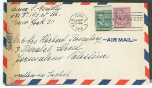 US 825/831 1944 20c Garfield & 50c Taft (both from the presidential/prexy series) paid the 70c per half ounce rate on this censo