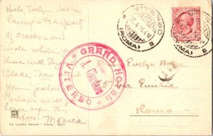 Italy 10c King Victor Emmanuel III 1914 Viterbo (Roma) PPC to Rome.  Private ...