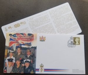 *FREE SHIP Hong Kong Departure British Forces 1997 Military Police Soldier (FDC)