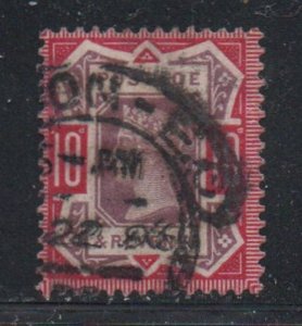 Great Britain Sc 121 1890 10d Victoria stamp used