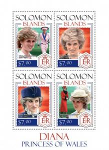 SOLOMON ISLANDS 2014 SHEET PRINCESS DIANA ROYALTY slm14112a