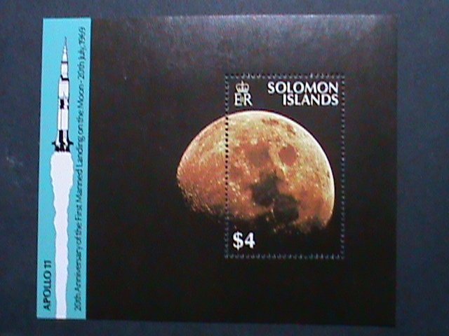 SOLOMON ISLANDS -1969 APOLLO 11 20TH ANNIV: FIRST MAN LANDING ON THE MOON MNH