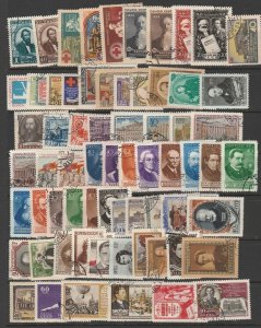 RUSSIA MINI COLLECTION OF 67 STAMPS MANY COMPLETE USED