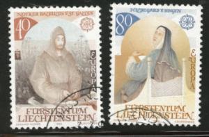 LIECHTENSTEIN Scott 754-755 used CTO 1982 Europa set