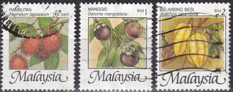 Malaysia #766A, 766D, 766E  F-VF Used CV $18.00  (K2260)