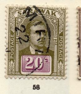 Sarawak 1918 Brooke Early Issue Fine Used 20c. 261298